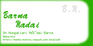 barna madai business card